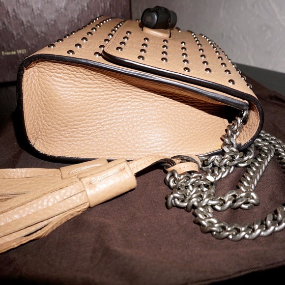 Gucci Studded Bamboo Ltd Edition Shoulder Bag - Picture 2 of 8